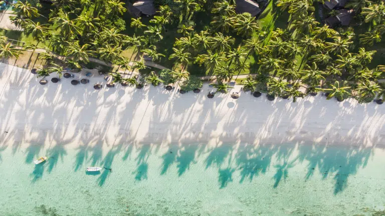 Morning on Flic en Flac beach, Mauritius